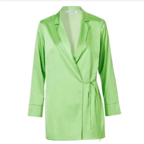 green emerald velvet dress Men's Muted Neon Green Jacket by StudioSuits